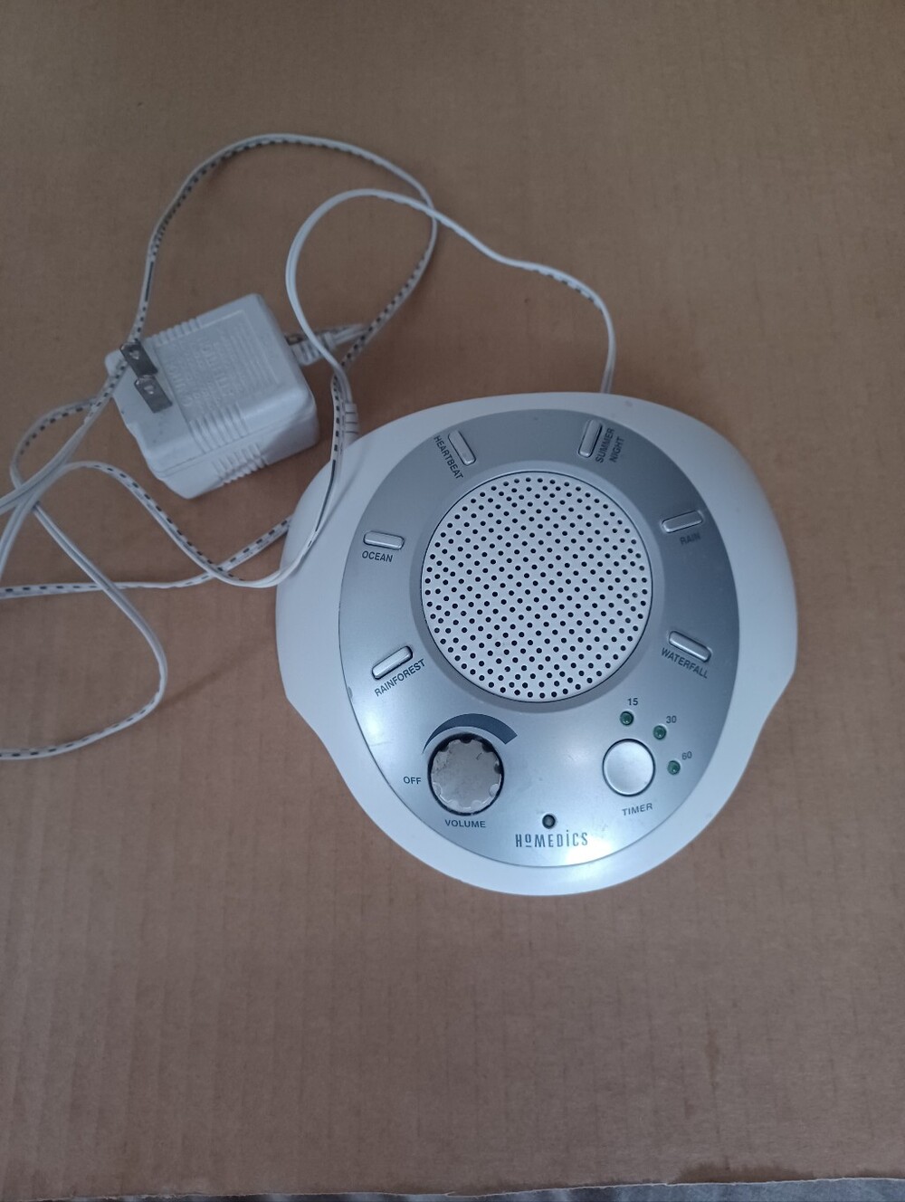 HoMedics SoundSpa SS-2000A Portable White Noise Nature Sound Sleep Machine Works